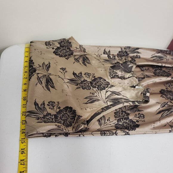 Vintage DBY Womens‎ Floral Fairy Grunge Maxi Dress Size 3 Gold Romantic Bias - Picture 7 of 11